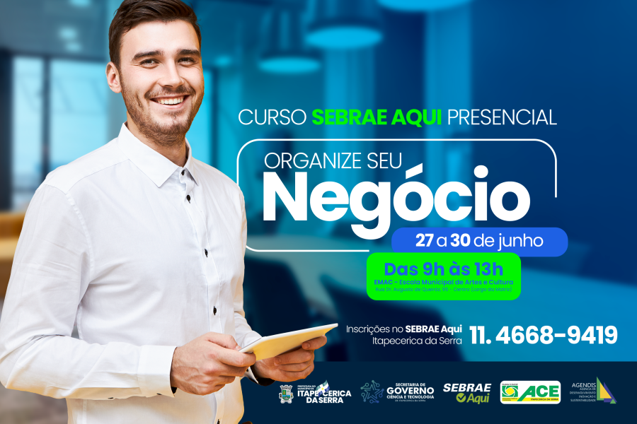 Prefeitura oferece curso em parceria com o Sebrae