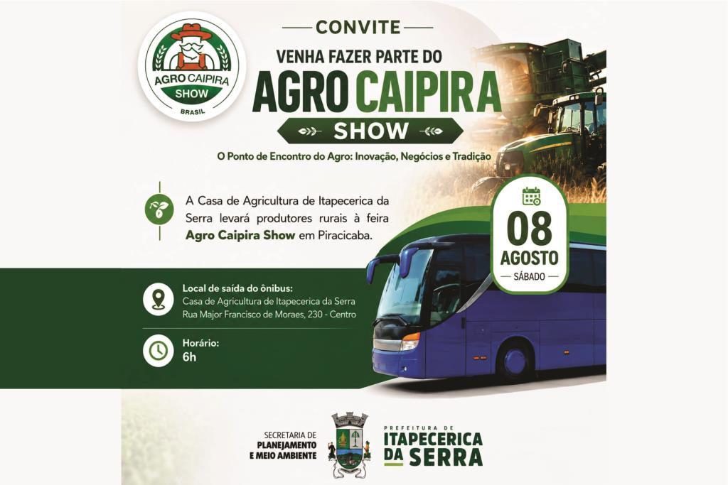 Produtor Rural: participe da excursão para a Agro Caipira Show