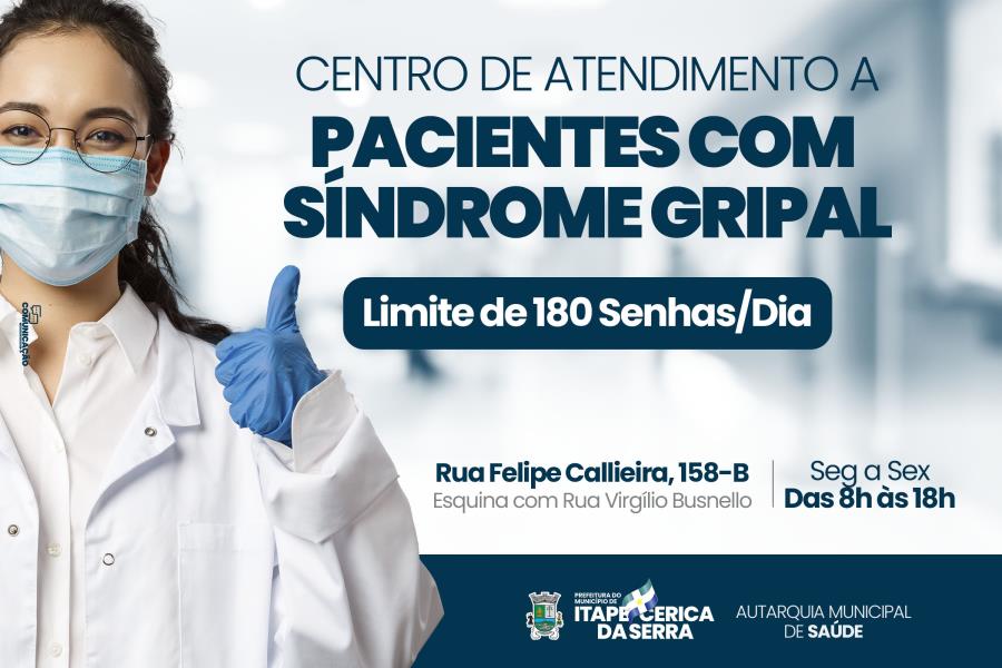 Com queda no contágio, Centro Gripal passa a funcionar de segunda a sexta-feira