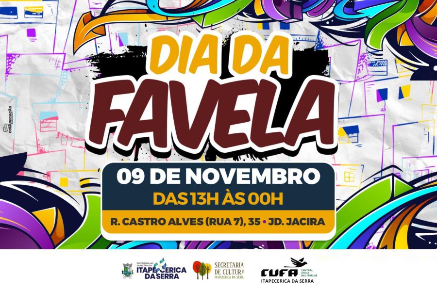 4ª Edição do Dia da Favela em Itapecerica da Serra contará com diversas ações culturais neste sábado