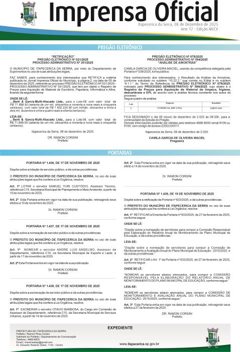 Imprensa Oficial 1205