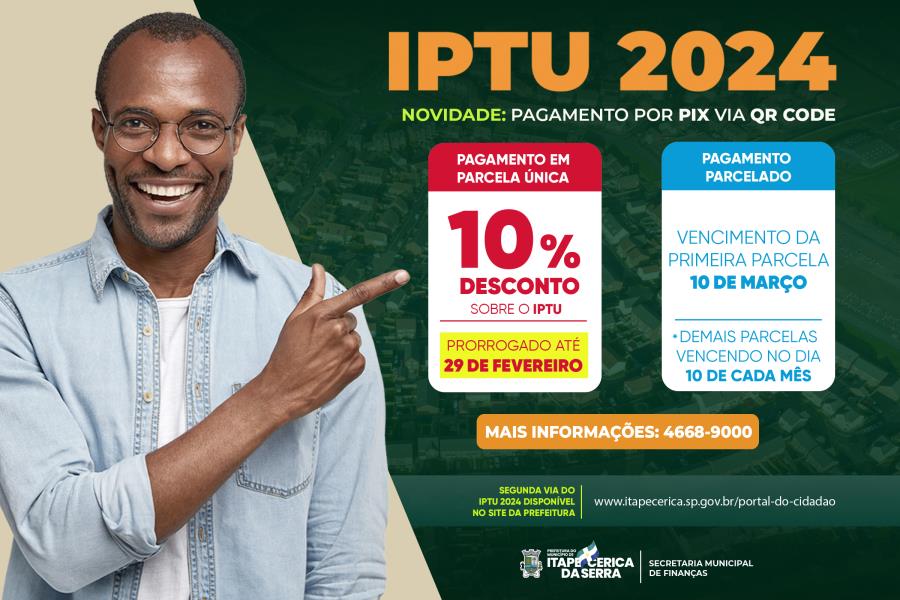 Itapecerica da Serra prorroga pagamento de cota única do IPTU
