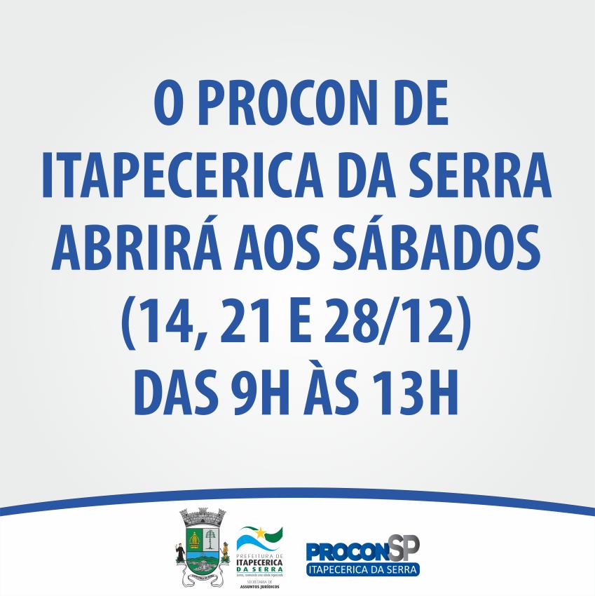 Prefeitura promove atendimento especial do PROCON no mês de dezembro