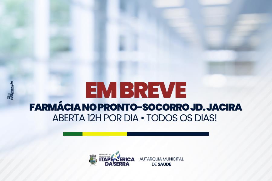 Itapecerica da Serra contará com mais uma farmácia 12 horas, aberta todos os dias