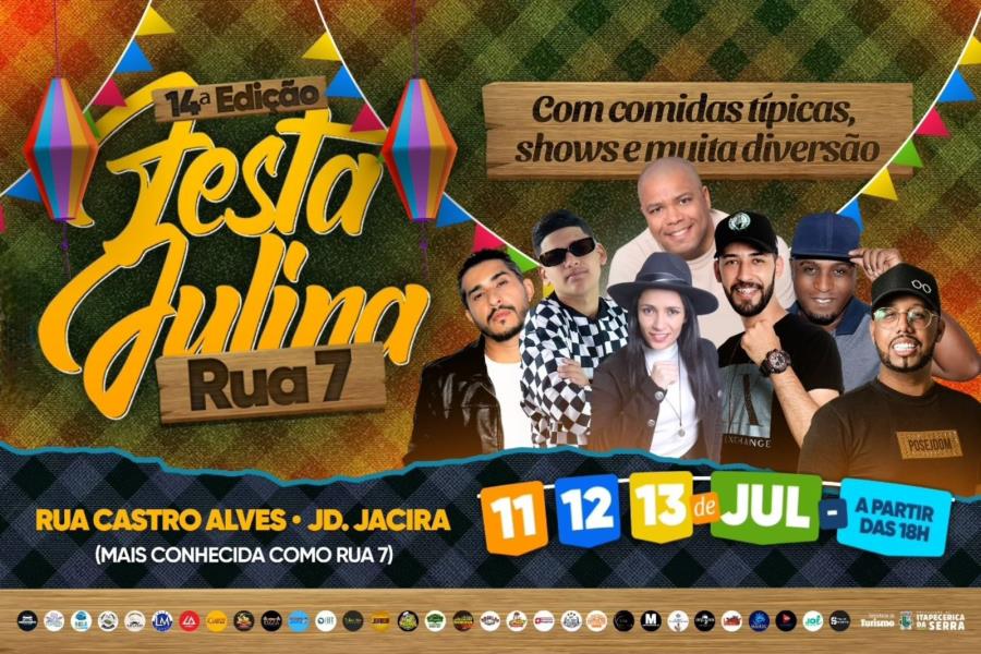 Festa da Rua 7 anima o Jardim Jacira com três dias de cultura, música e tradição