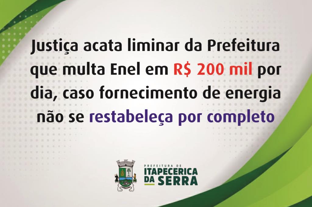Prefeitura exige que Enel seja multada em R$ 200 mil por dia caso não restabeleça fornecimento de energia em Itapecerica da Serra