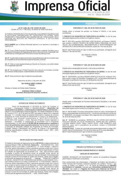 Imprensa Oficial 1087