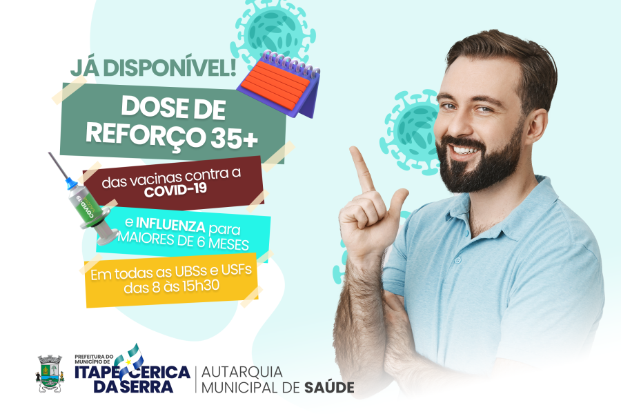 A partir de 13 de julho estará disponível a 4ª dose contra a Covid-19 para pessoas com 35 anos ou mais