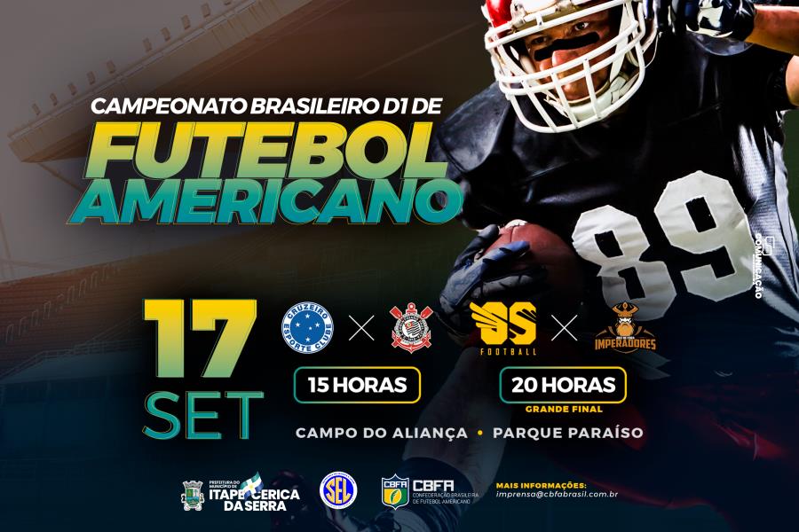 Itapecerica da Serra recebe jogos do Campeonato Brasileiro de Futebol  Americano - Itapecerica da Serra