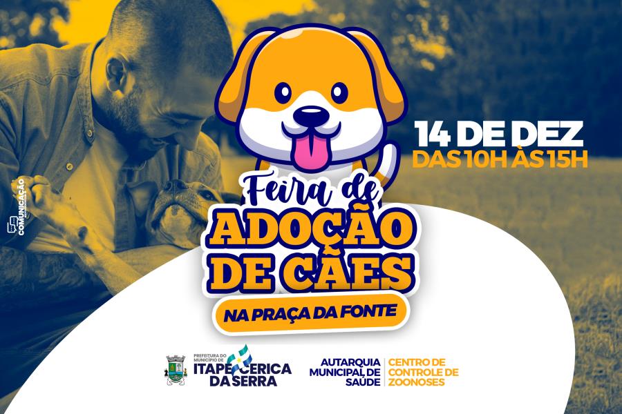 Centro de Controle de Zoonoses (CCZ) realiza mais uma Feira de Adoção de Cães na Praça da Fonte