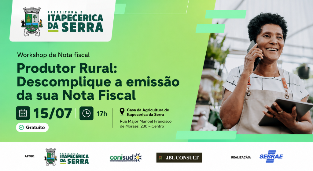 Workshop gratuito orienta produtores sobre emissão de Nota Fiscal e novas oportunidades de comercialização