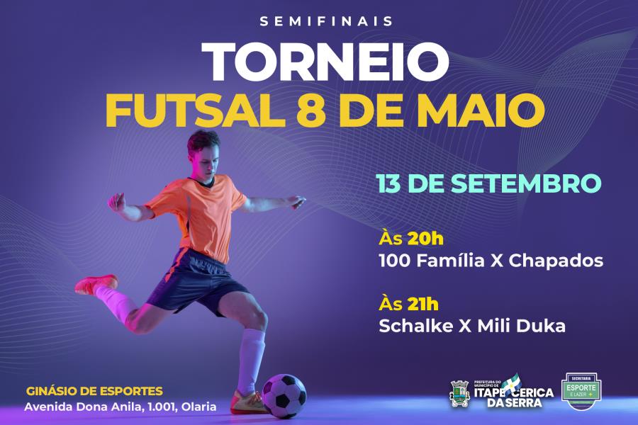 Semifinais do Torneio de Futsal 8 de Maio acontecem nesta quarta-feira