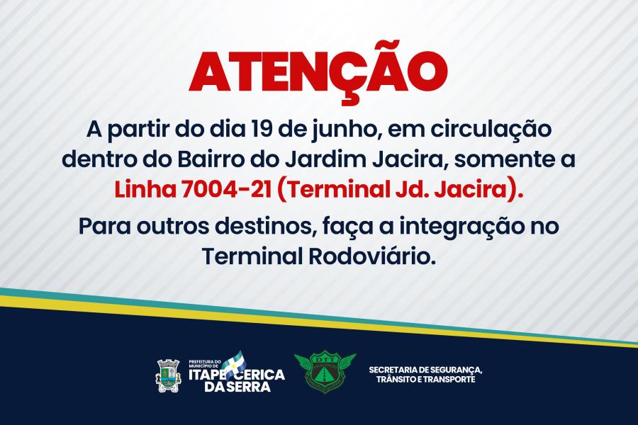 Comunicado sobre a nova fase das Obras na Rodovia José Simões Louro Júnior no Jardim Jacira