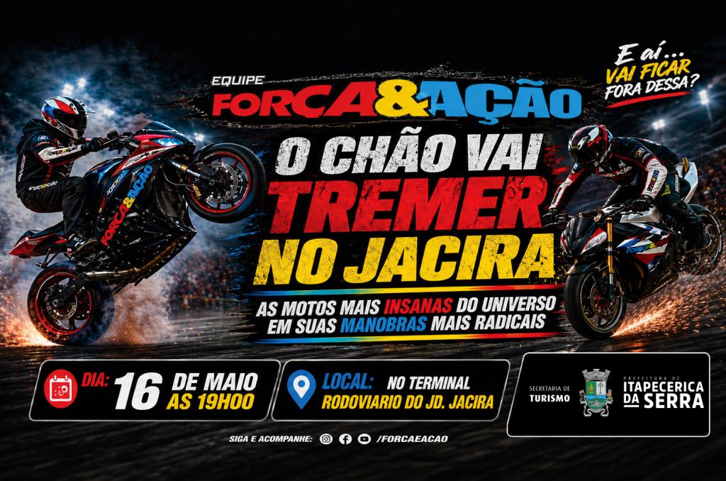 Equipe Força & Ação traz show de manobras radicais ao Jardim Jacira