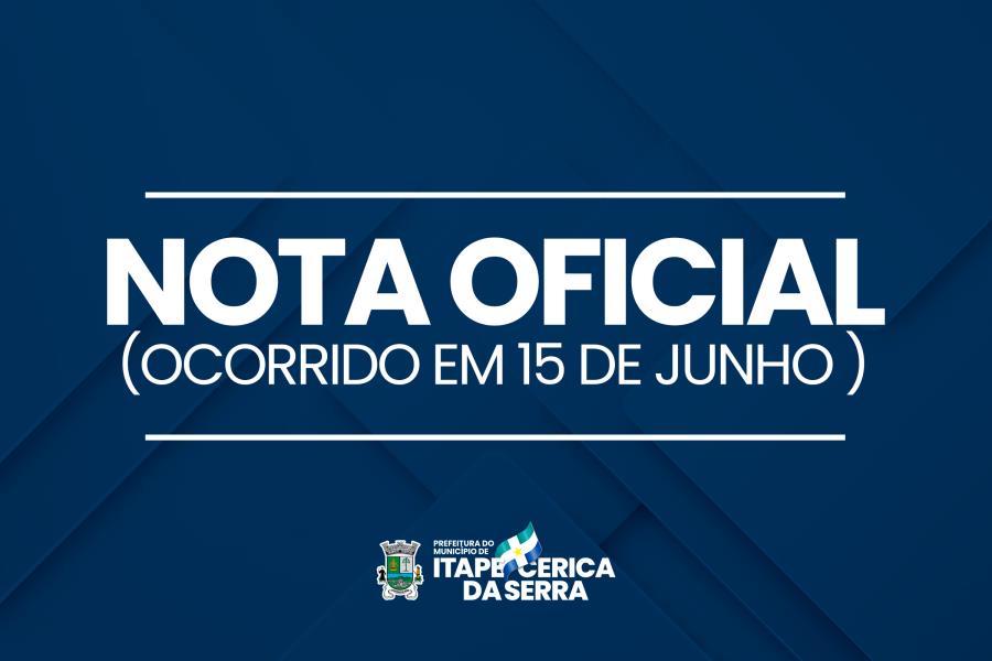 Nota Oficial