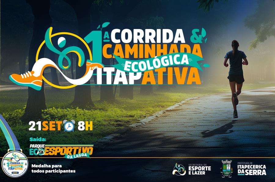 Prefeitura promove corrida e caminhada ecológica no dia 21/9