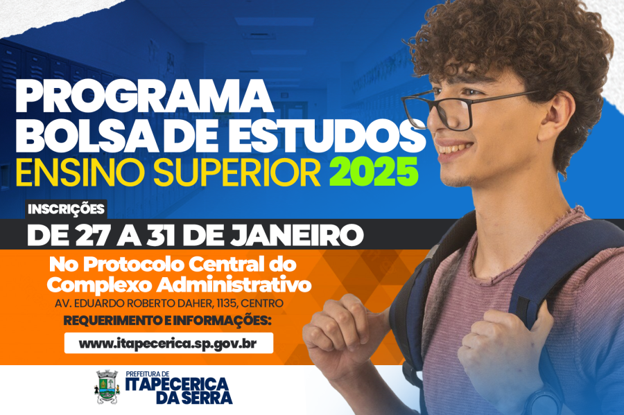 Prefeitura lança edital para Bolsas de Estudos de Ensino Superior