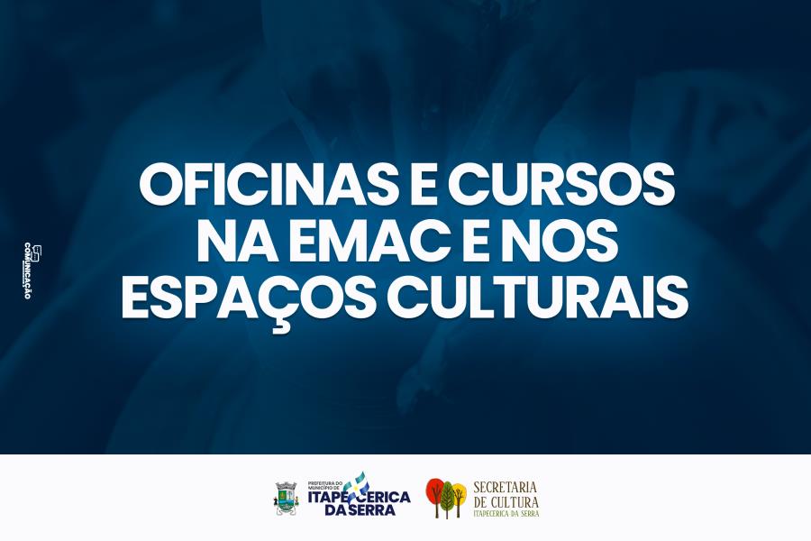 Cultura abre inscrições para oficinas gratuitas