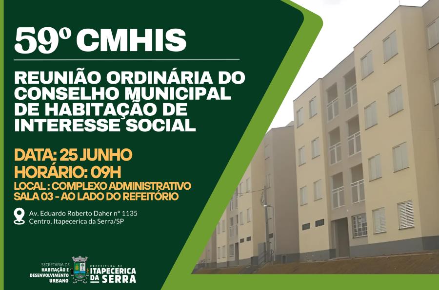 CMHIS realiza reunião no dia 25 de junho
