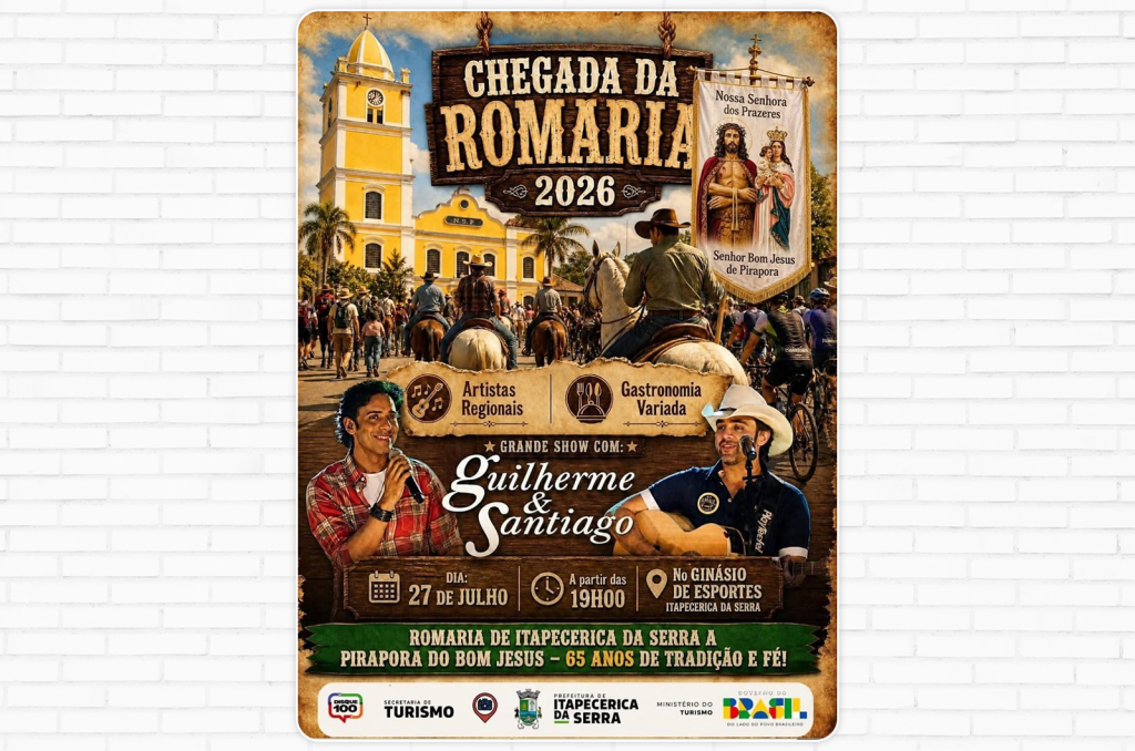 INSCRIÇÕES ABERTAS PARA EXPOSITORES GASTRONÔMICOS DA CHEGADA DA ROMARIA 2026