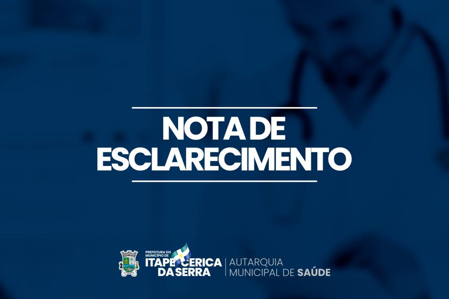 NOTA DE ESCLARECIMENTO