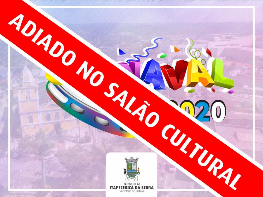 Carnaval de salão adiado para os dias 29 de fevereiro e 1º de março
