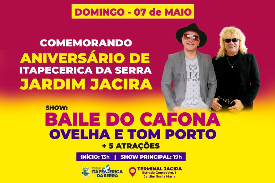 Baile do Cafona: Evento será atração do Aniversário da Cidade no Jardim Jacira