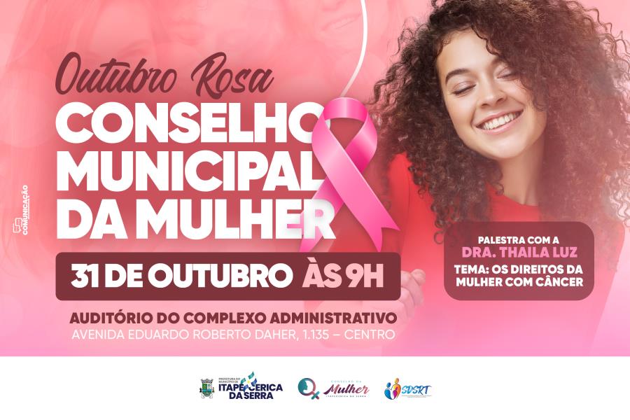 Conselho da Mulher realiza palestra em comemoração ao “Outubro Rosa”
