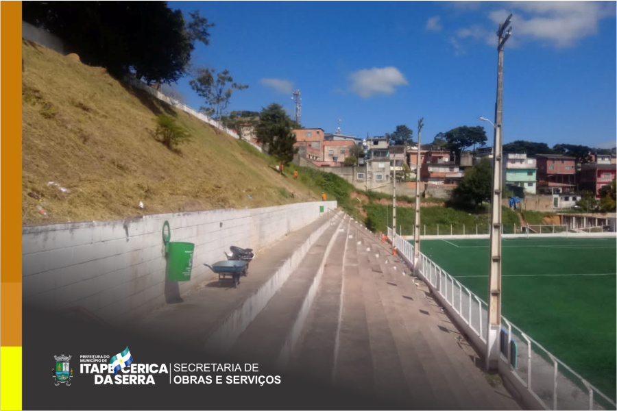 Campo do Aliança recebe roçagem e pintura de guias e postes