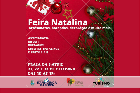 Feira Natalina fica na Praça da Matriz até quinta-feira (23/12)