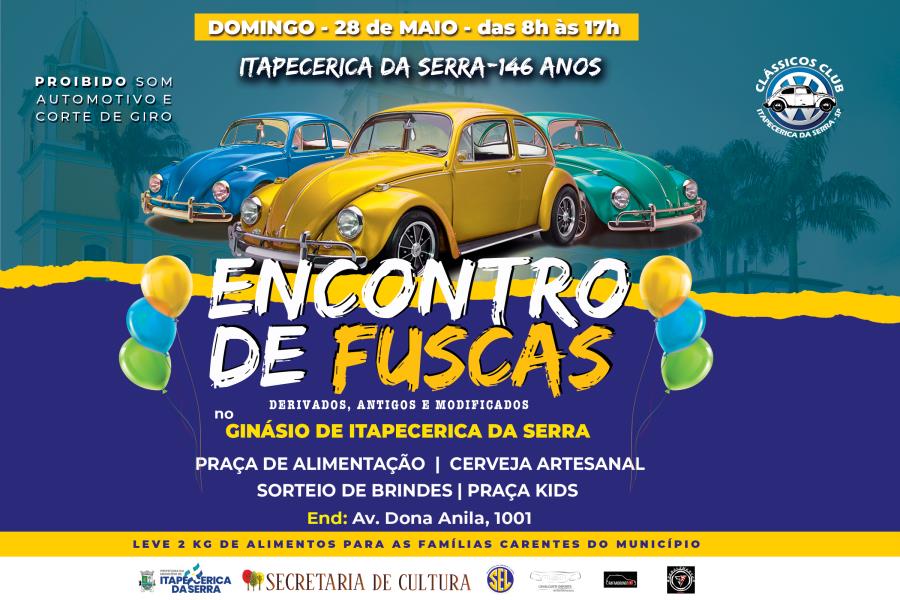 Encontro de Fuscas e Derivados festeja o aniversário da cidade