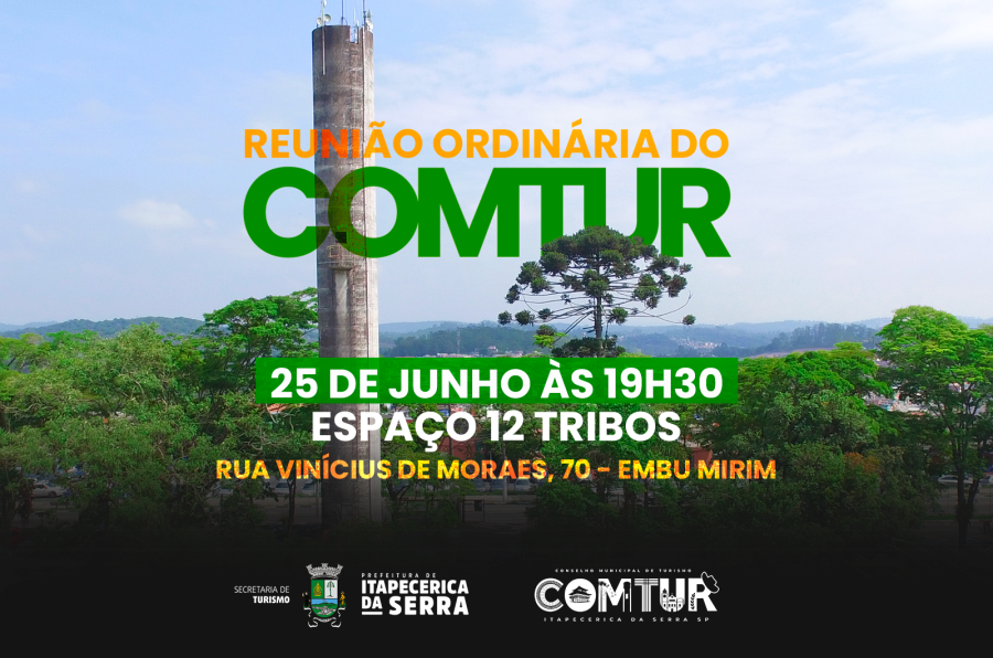 Reunião Ordinária do COMTUR – Itapecerica da Serra acontece na próxima quarta-feira (25)