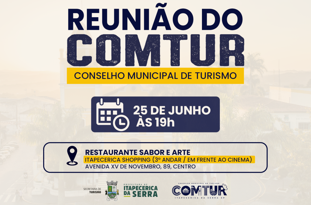 COMTUR realiza reunião nesta quinta-feira para discutir ações e projetos voltados ao turismo