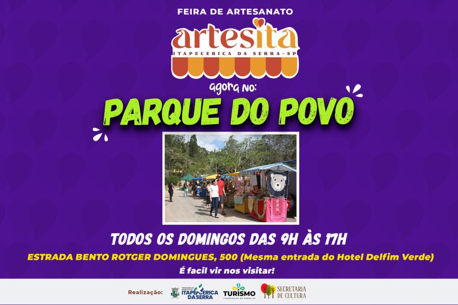 Domingo tem feira Artesita no Parque do Povo