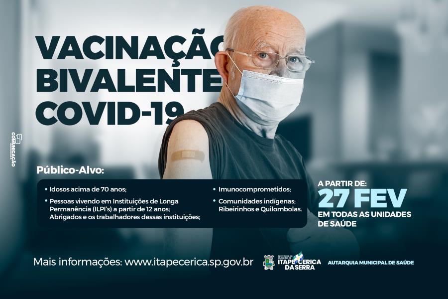 Saúde iniciará vacinação bivalente Covid-19 nesta segunda-feira (27/02)