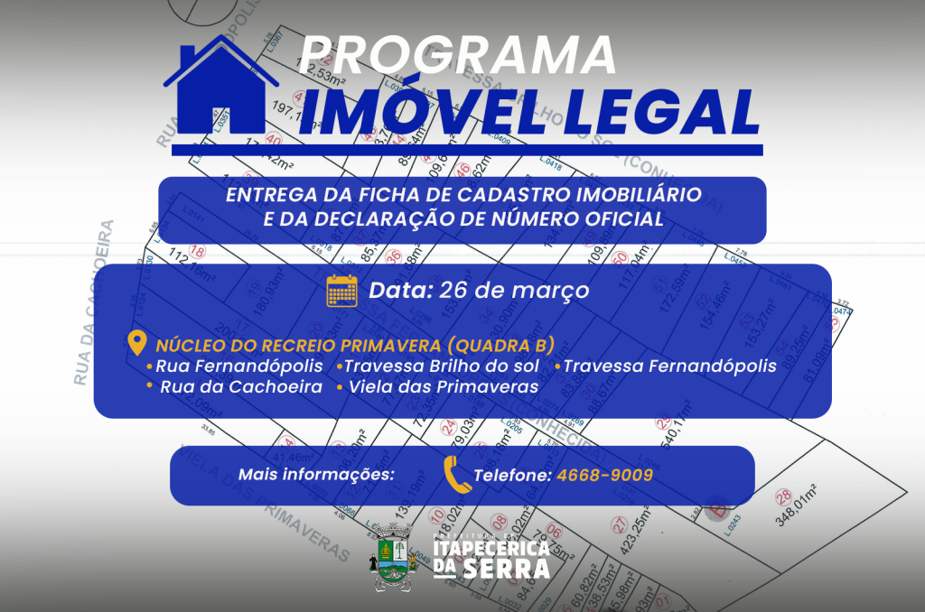 Prefeitura de Itapecerica da Serra realiza entrega de cadastro imobiliário e número oficial no Recreio Primavera