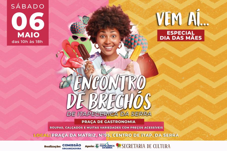 Encontro de Brechós acontece no próximo dia 6 de maio