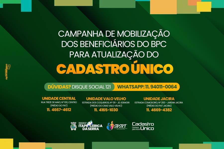 Campanha de atualização para os beneficiários do BPC LOAS