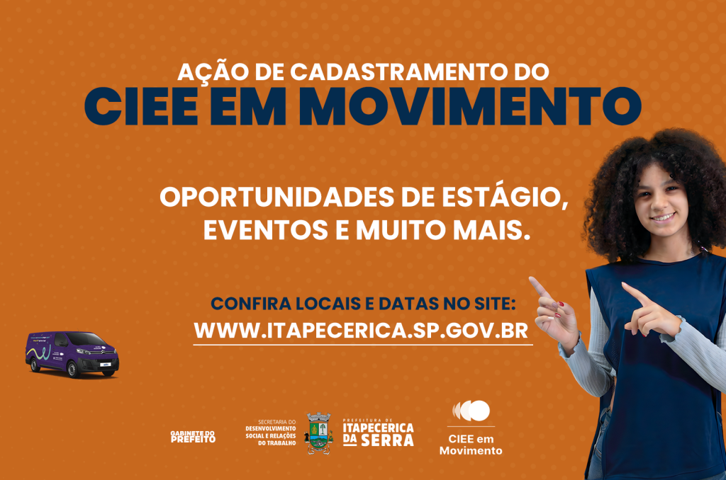 CIEE em Movimento chega a Itapecerica da Serra com oportunidades para quem busca estágio e inserção no mercado de trabalho