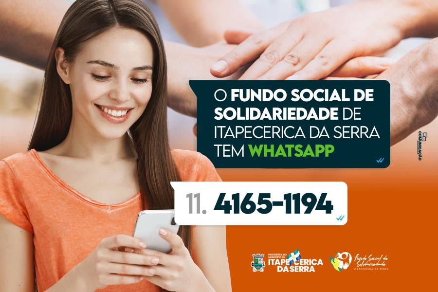 Fundo Social de Solidariedade tem novo número de WhatsApp