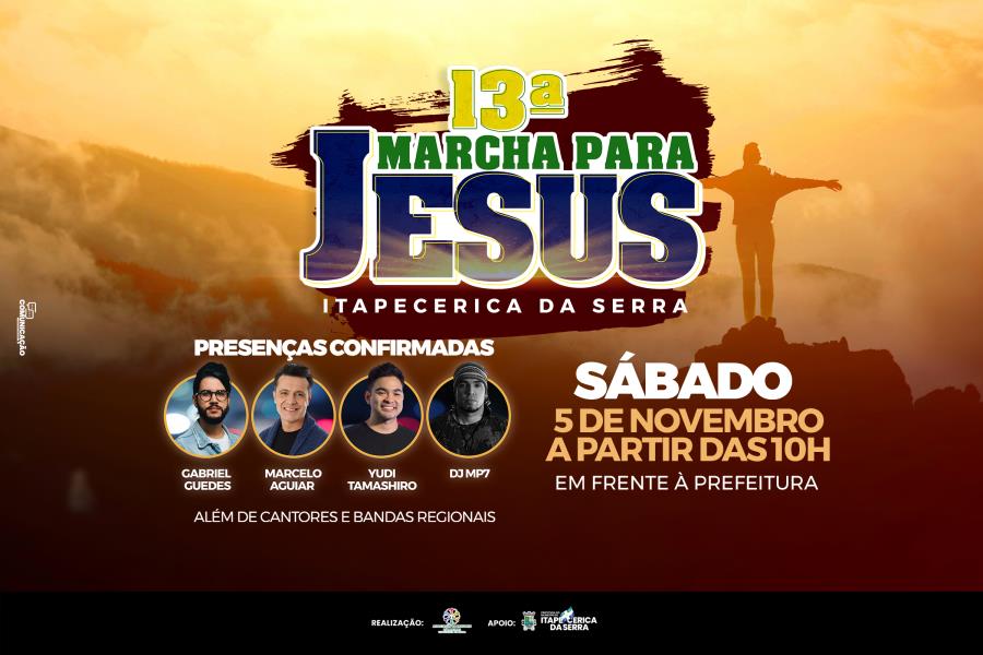 Marcha para Jesus de Itapecerica da Serra acontece dia 5 de novembro
