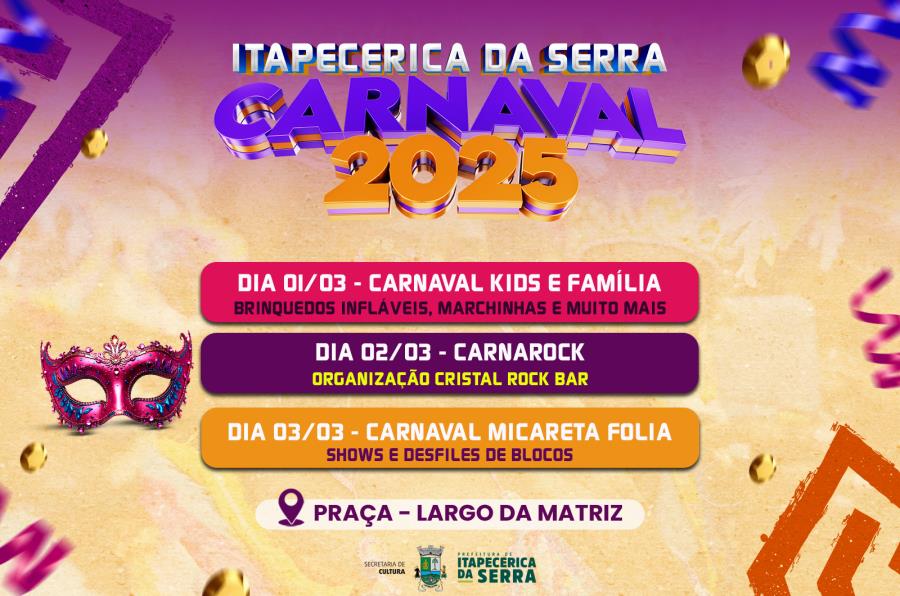 Carnaval 2025: Alegria e diversão para toda a família de Itapecerica da Serra