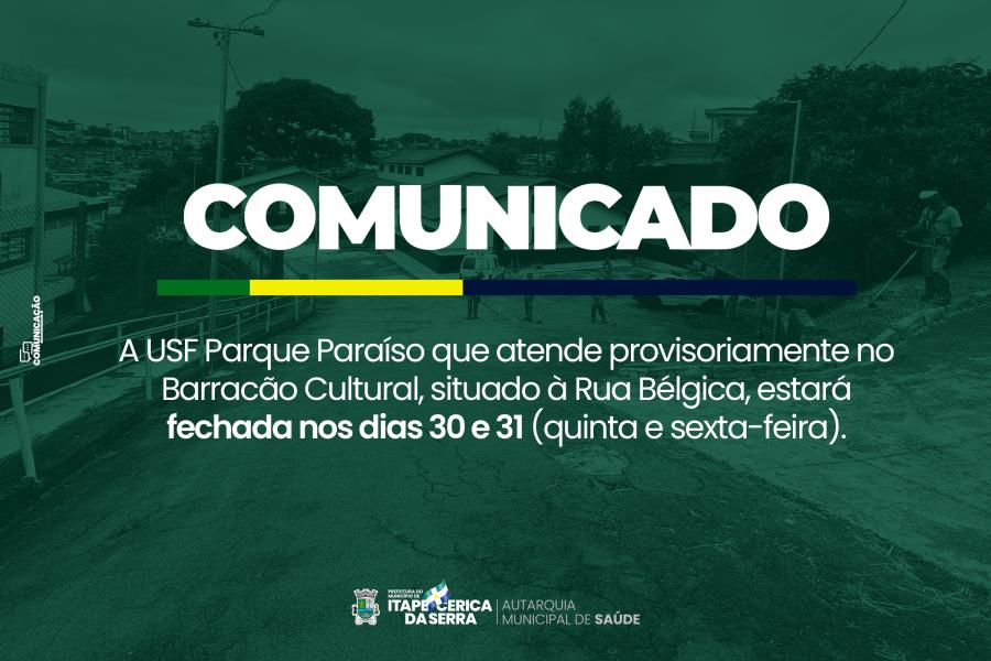 Comunicado Autarquia de Saúde