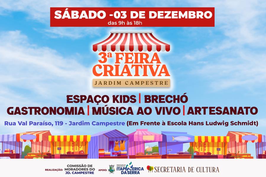 Jardim Campestre recebe a 3ª Feira Criativa