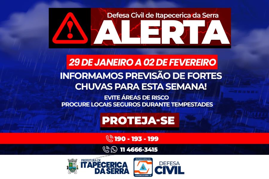 Defesa Civil: Boletim Meteorológico Especial