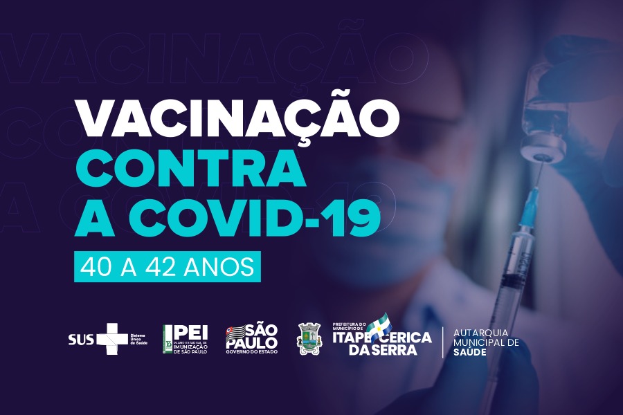 Itapecerica da Serra divulga cronograma de vacinação contra a Covid-19 para pessoas acima de 40 anos