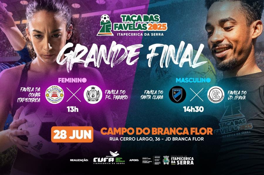 Taça das Favelas 2025: Campo do Jardim Branca Flor será palco da grande final do campeonato em Itapecerica da Serra