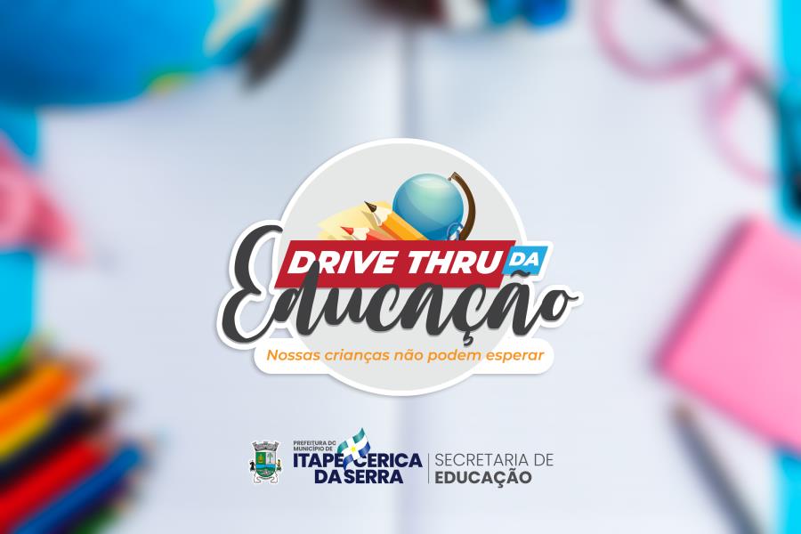Drive-Thru da Educação distribui cadernos de atividades aos alunos da rede municipal