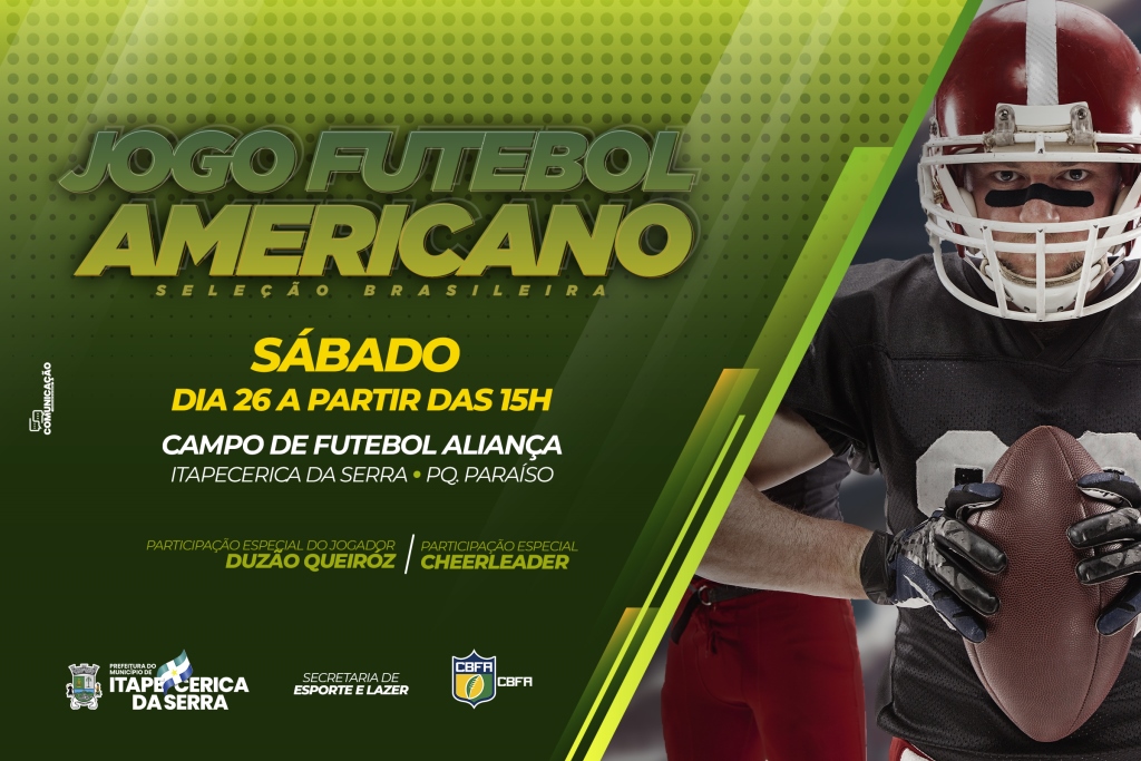 Seleção Brasileira de Futebol Americano faz treino aberto em Itapecerica da Serra