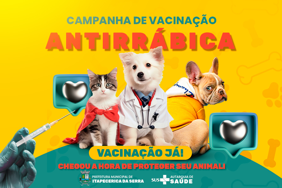 Campanha de Vacinação Antirrábica começa nesta segunda-feira